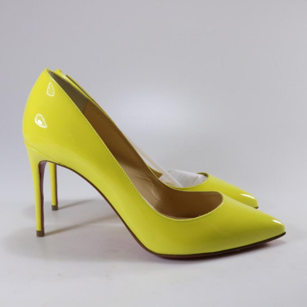 Pigalle Follies 85mm Citronnade Yellow Patent Pumps D648